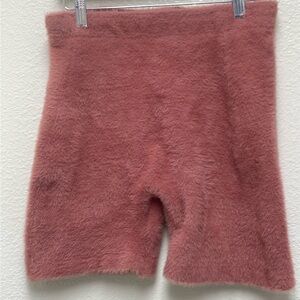 Gymshark X Whitney Simmons Eyelash Knit Pink Turkish Rose Fuzzy Shorts Medium